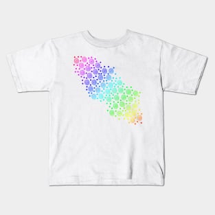 Rainbow Circles in Circles Abstract Kids T-Shirt